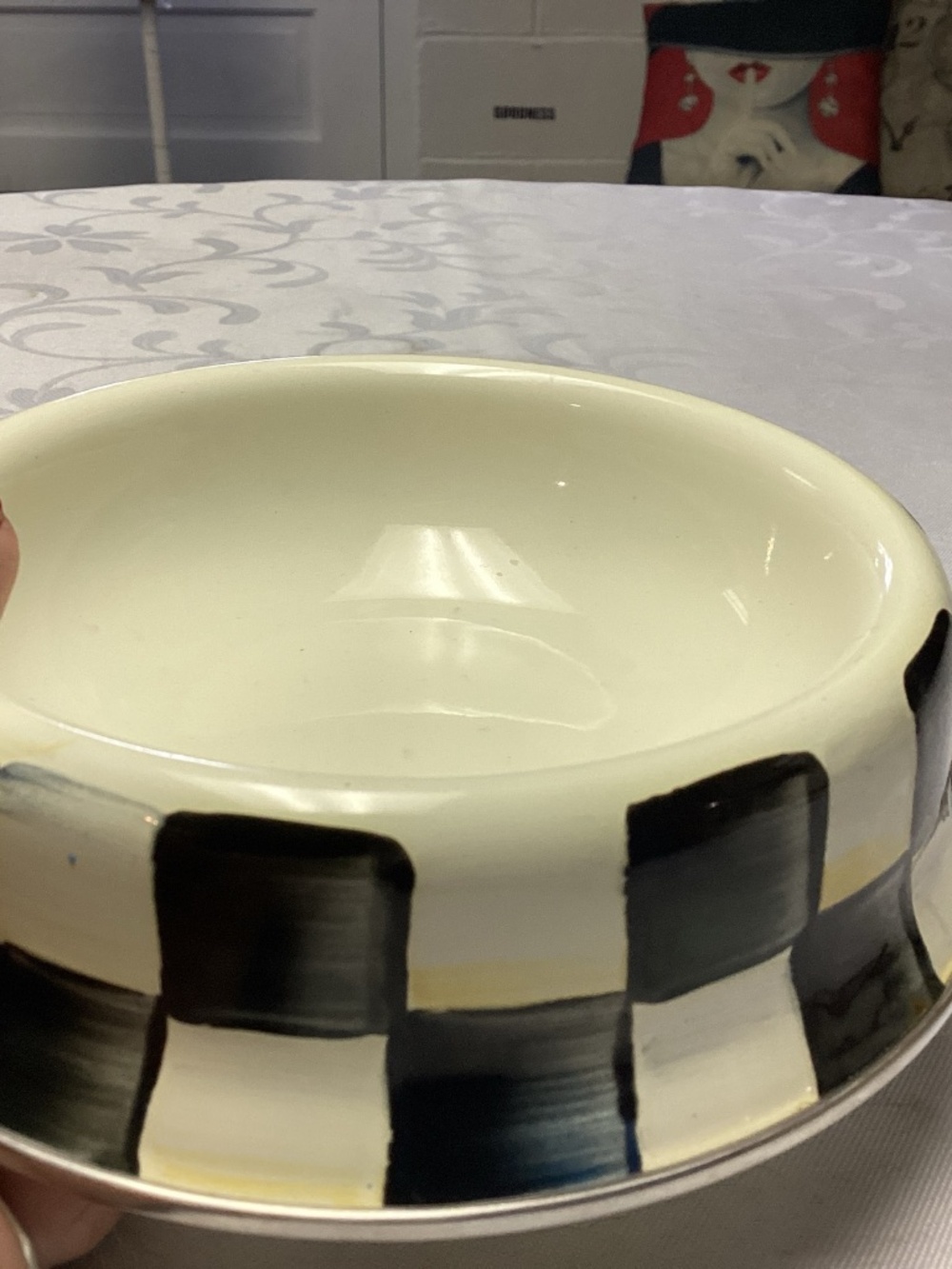 MACKENZIE CHILDS Pet Bowl Cat Dog Bowl for Food Water Courtly Check - Picture 4 of 9